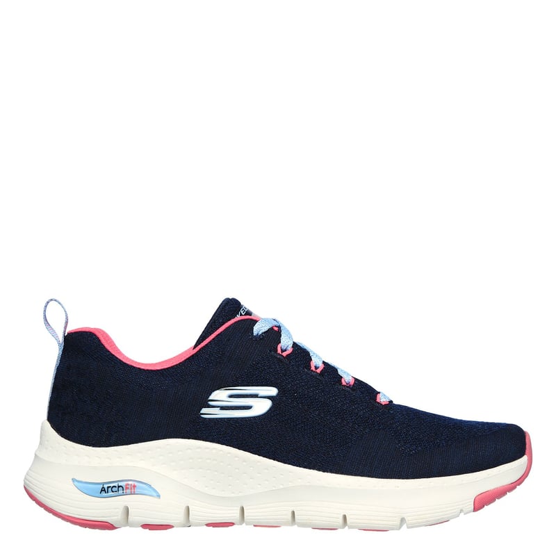Tenis Skechers Mujer Zapatos Skechers Dama. Tenis azul comodos Skechers para mujer. Zapatillas moda Archfit 14