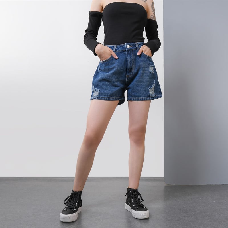 Short para Mujer Tiro alto de Algodon Denimlab