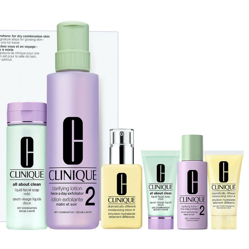 CLINIQUE - Set Hidratante facial Great Skin Everywhere Piel Seca Clinique incluye 6 productos