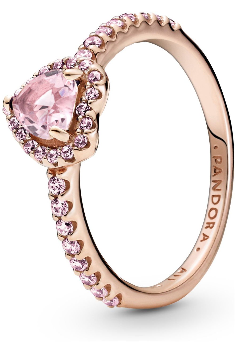 Anillo Pandora Brillante rosa eleva Recubrimiento en Oro Rosa