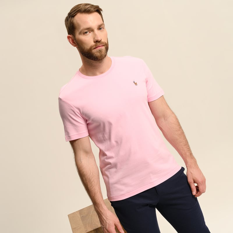Camiseta Hombre Manga Corta Custom Slim de Algodon Polo Ralph Lauren