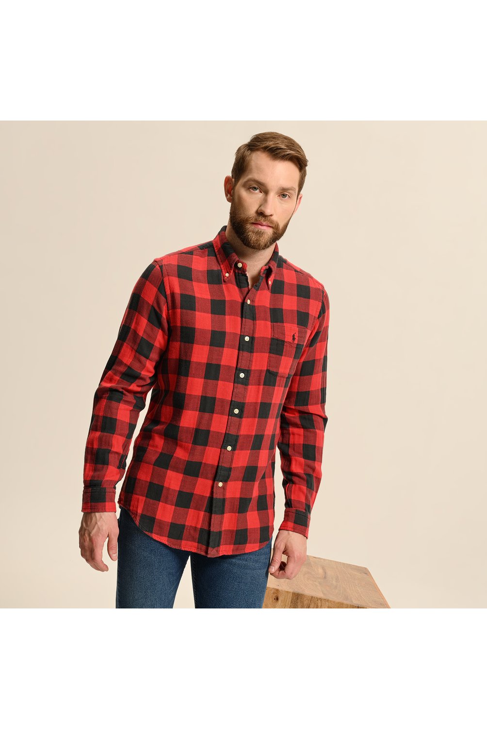 Camisa Hombre de Cuadros Manga larga de Algodon Polo Ralph Lauren