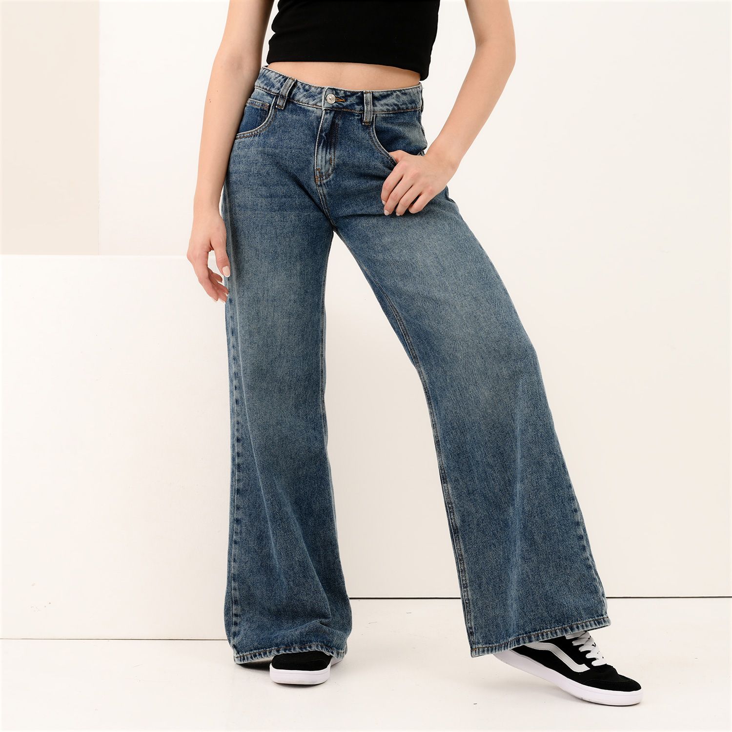 Jeans wide leg para mujer