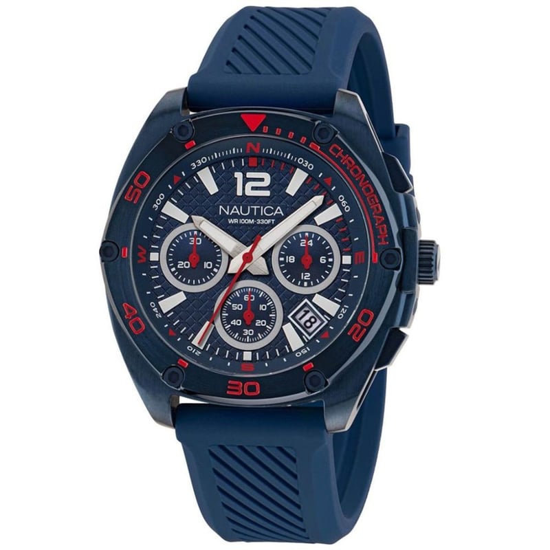 Reloj Nautica para Hombre Reloj Analogo Azul Acero inoxidable