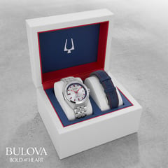 BULOVA - Reloj Bulova para Hombre Jet Star . Relojes análogos Acero Inoxidable Plateado