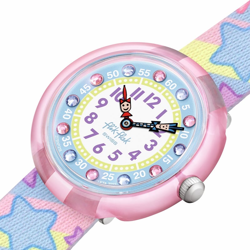 Reloj Flik Flak para Nina STAR PARTY. Reloj analogos Plastico Multicolor FLIK FLAK falabella