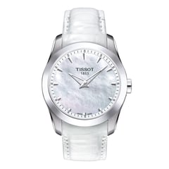 TISSOT - Reloj Tissot para Mujer Couturier - Reloj análogo Cuero Plateado
