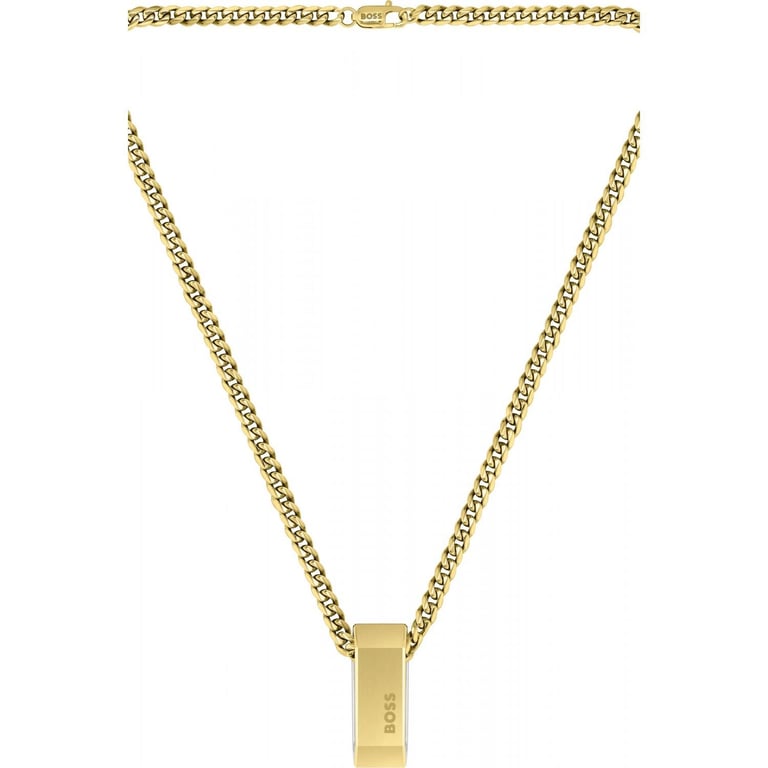 Collar Hugo Boss para Hombre 1580315 - Collar Bañado en Oro Acero ...