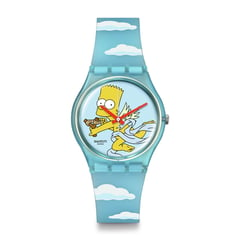 SWATCH - Reloj Swatch Unisex ANGEL BART. Reloj Silicona Azul