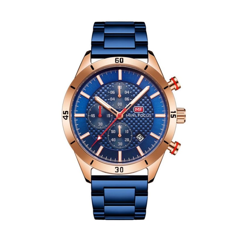 Reloj Mini Focus Para Hombre MFa67202121 Reloj Analogo Acero inoxidable Azul falabella