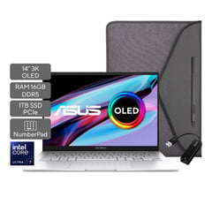 ASUS - Portátil ASUS Zenbook 14 OLED | Intel Core Ultra 7 | 16GB de RAM | 1TB SSD de almacenamiento | Windows 11 | 14 pulgadas | UX3405MA-PZ420W | Computador portátil