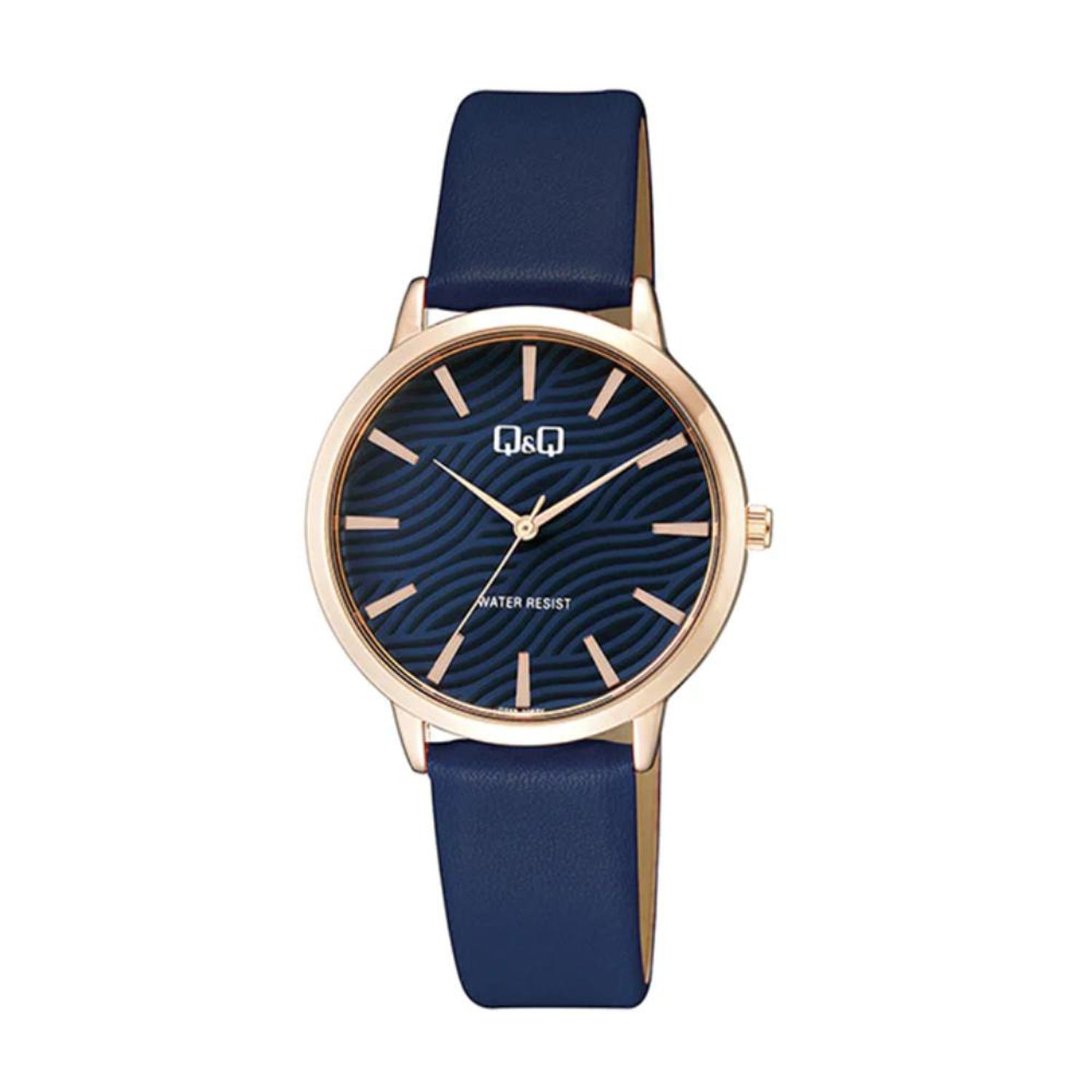 Reloj Q Q para Mujer Q26B 006PY Reloj Analogo Cuero Azul Q Q falabella