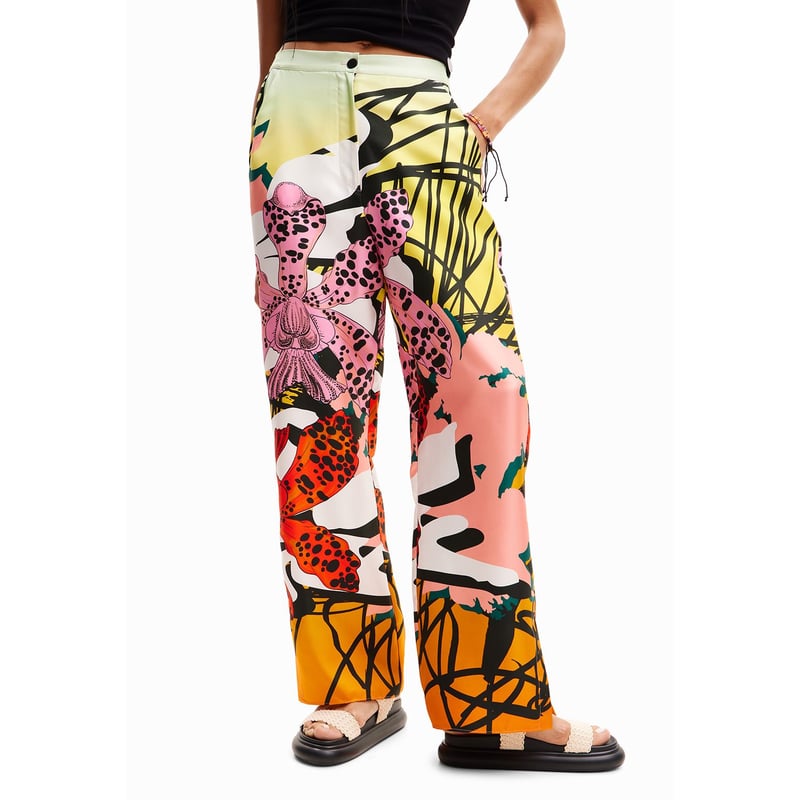 Pantalon Recto Mujer Tiro alto con Estampado Desigual DESIGUAL falabella