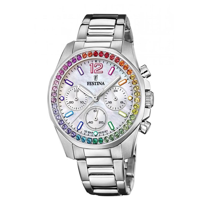 Reloj Festina para Mujer Rainbow Reloj Analogo Acero inoxidable Plateado FESTINA falabella