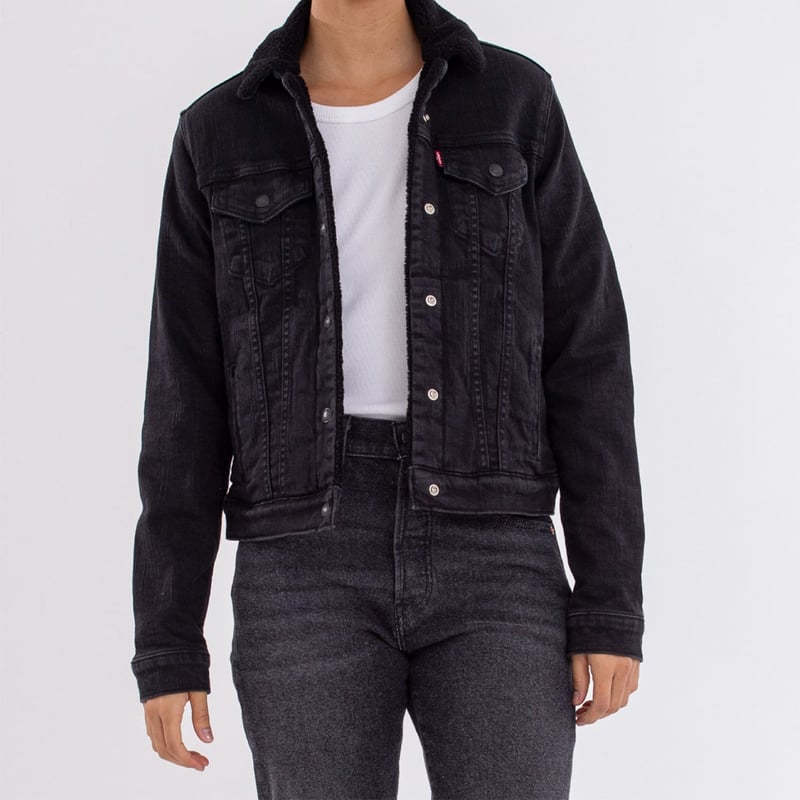 Levis chaqueta negra shop
