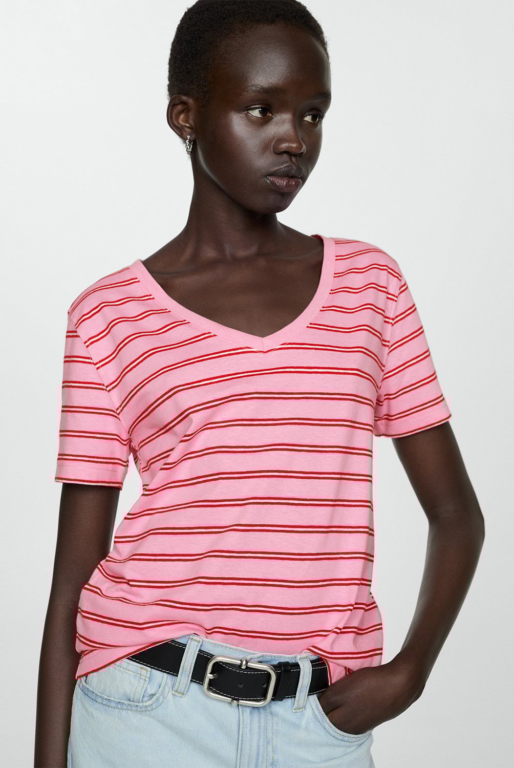 Camiseta Mujer Manga corta de Algodon MANGO MANGO falabella