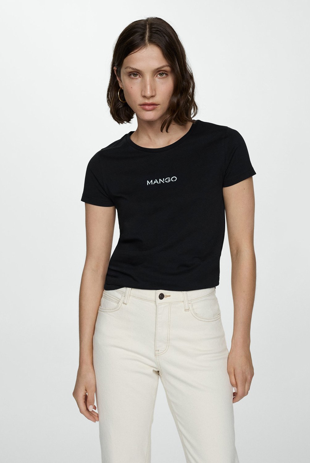 Camiseta Mujer con Logo Manga corta de Algodon MANGO MANGO falabella