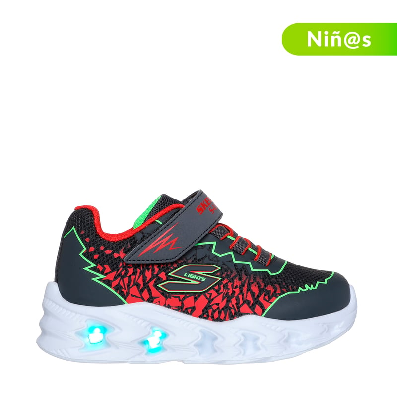 Tenis con luces Skechers Vortex 2.0 Zorento para Nino con Velcro