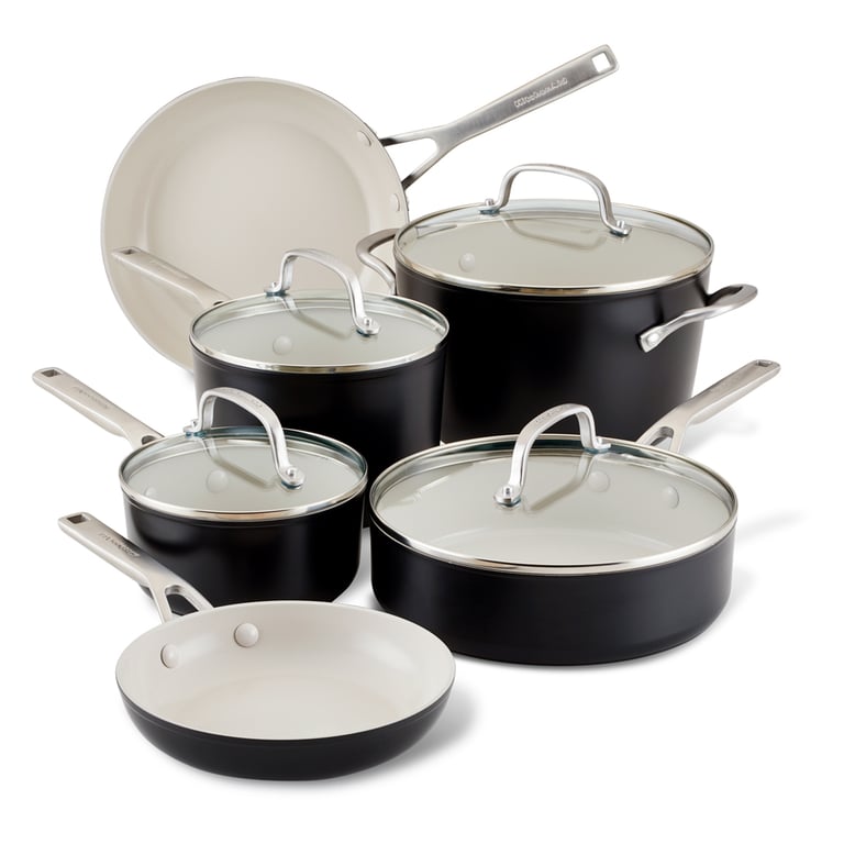 Juegos de ollas de cerámica Kitchenaid Anodizado $999.990