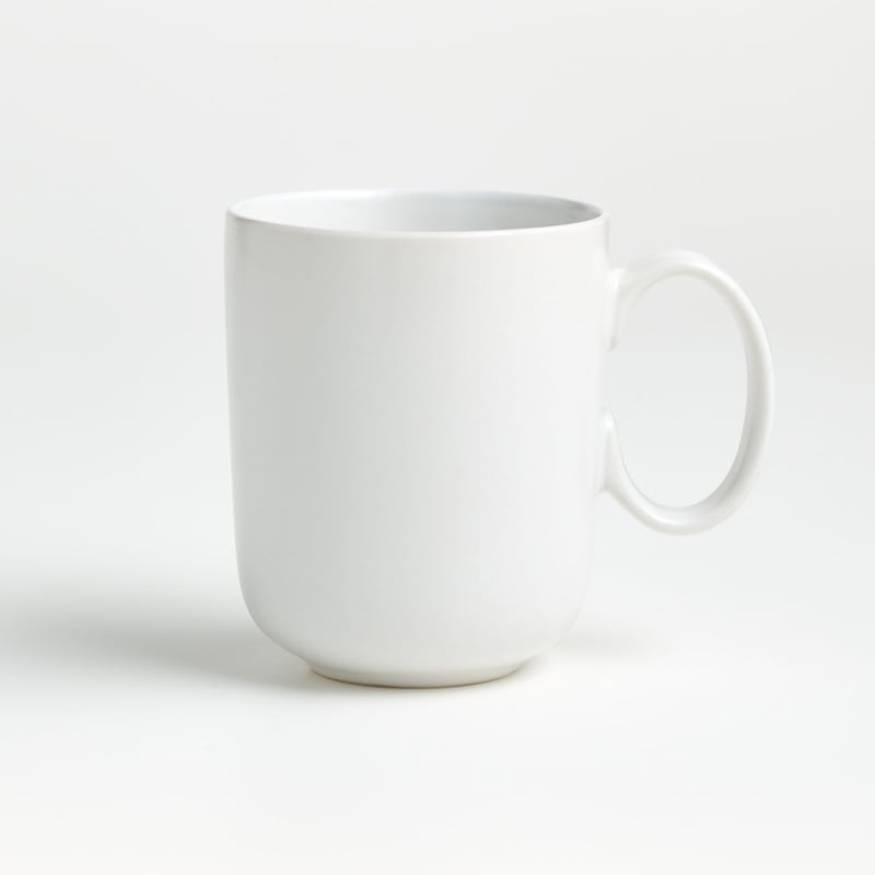 CRATE & BARREL - Mug Wren en Gres Blanco 8 cm