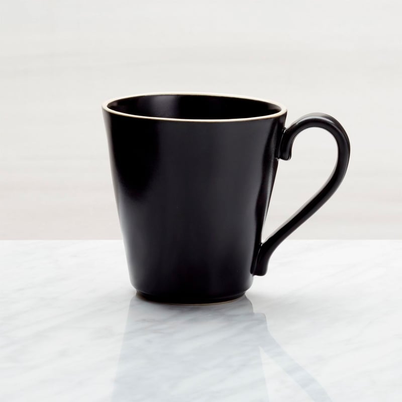 CRATE & BARREL - Mug Sloan en Gres Negro 13 cm