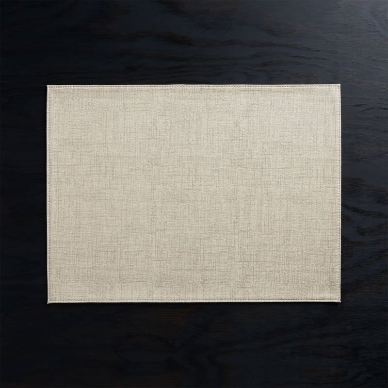CRATE & BARREL - Individual Shiloh de Fácil limpieza Gris Claro 48 x 36 cm