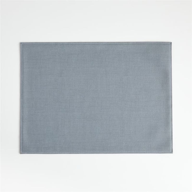 CRATE & BARREL - Individual Shiloh de Fácil limpieza Azul Claro 48 x 36 cm