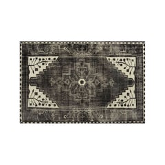 CRATE & BARREL - Tapete Oriental Anudada a Mano Anice Negra de 152 cm x 244 cm