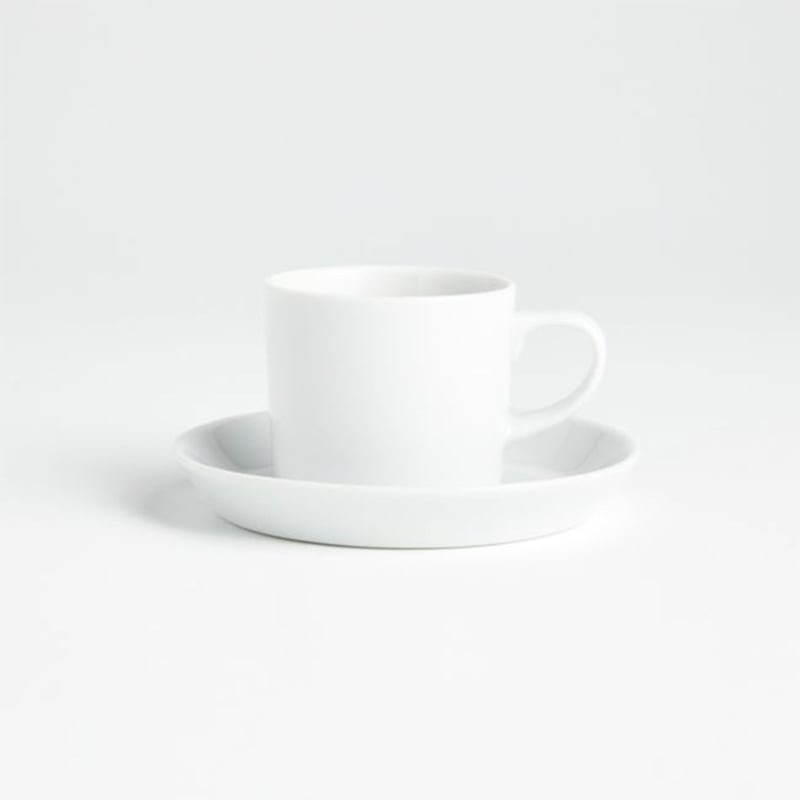 CRATE & BARREL - Mug con Plato Verge en Porcelana 6 cm