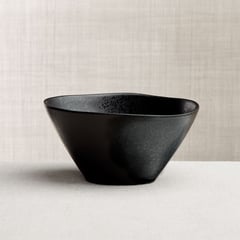 CRATE & BARREL - Bowl Marin Negro Mate en Gres 15 cm