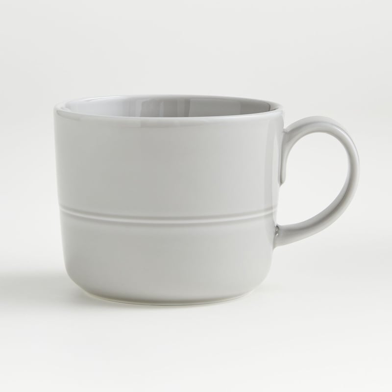 CRATE & BARREL - Mug Hue Gris Claro 10 cm