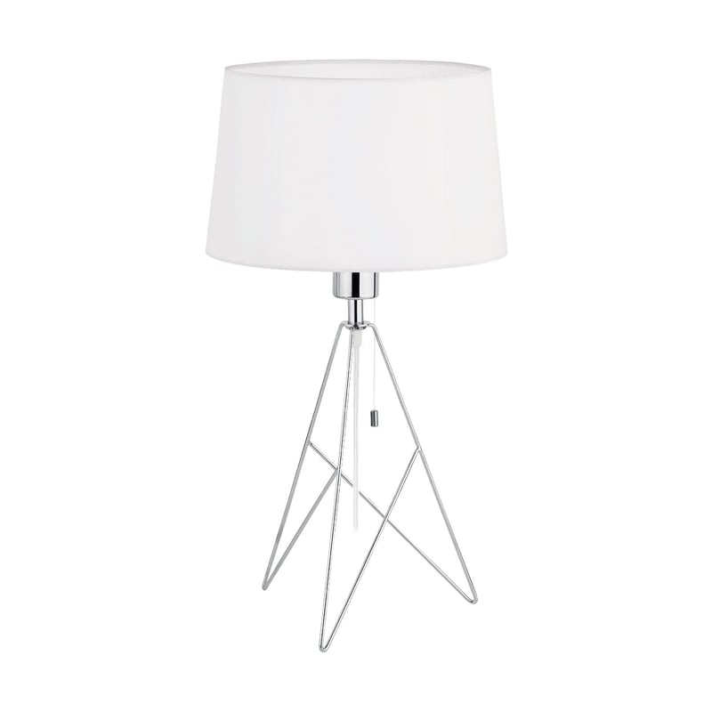 Eglo - Lámpara de Mesa Camporale Acero Blanco 56 cm