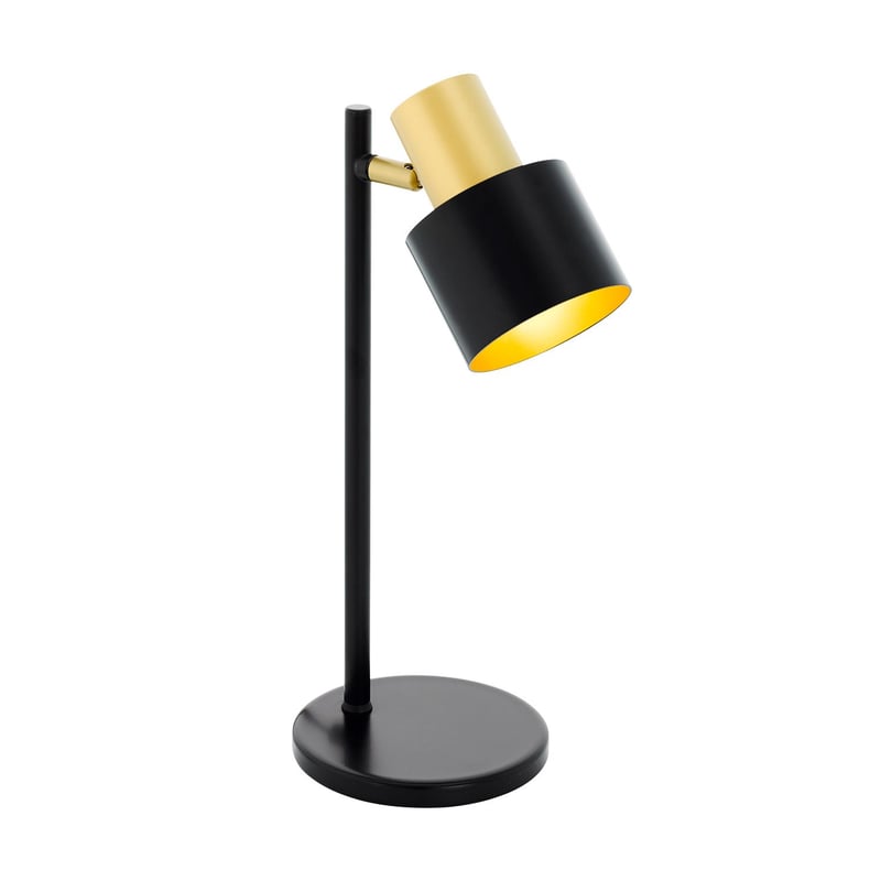 Eglo - Lámpara de Mesa Fiumara Negro Dorado 40 cm