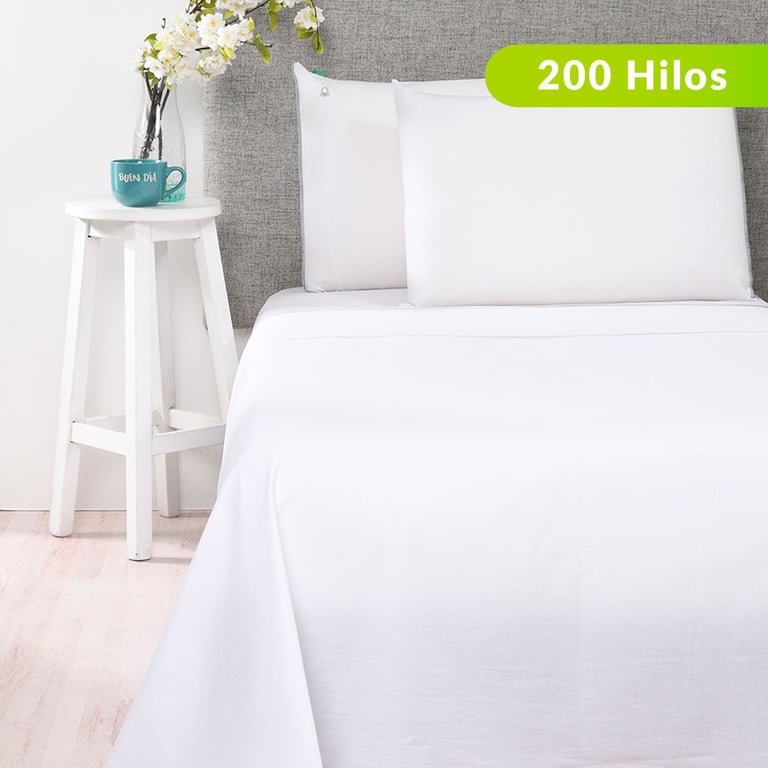 Juego De Sábanas ECUADOR Percal Algodón 200 Hilos Multicolor Cama 105