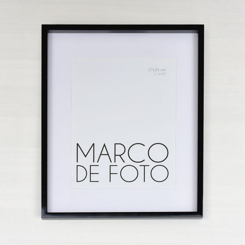 Mica - Marco De Foto Laqueado Pasp Negro 27x35 cm