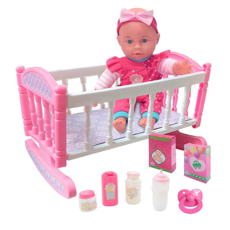 Muñeca Bebé Little Luv con cuna y accesorios UNEEDA | falabella.com