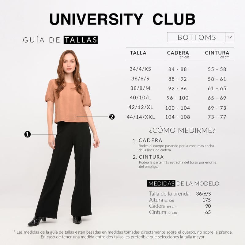 UNIVERSITY CLUB - Pantalón Mujer Flare Medio University Club