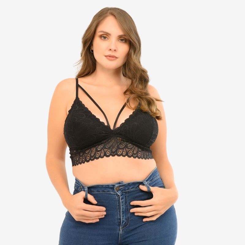 Bralette encaje con relleno hotsell
