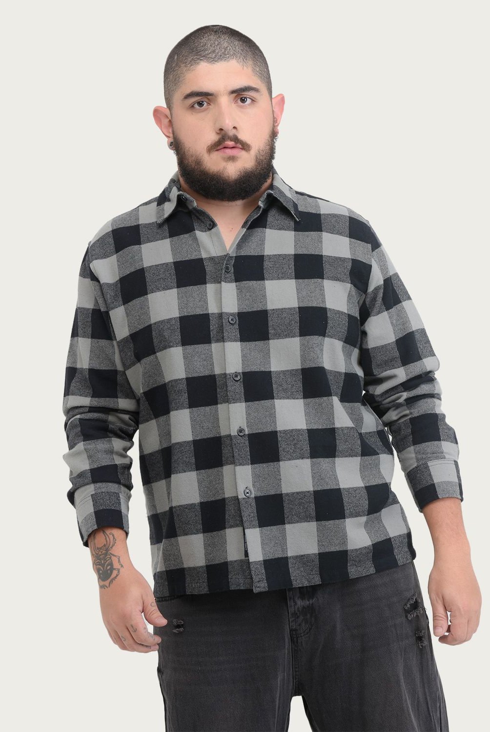 BEARCLIFF - Camisa casual para Hombre Regular Bearcliff