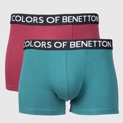 NEWBOAT - Boxers para Hombre Pack de 2 de Algodón Benetton
