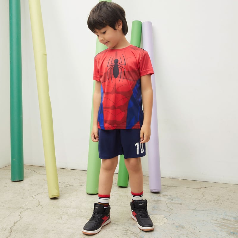 DISNEY - Conjunto de camiseta y Pantalóneta para niño Spider-Man