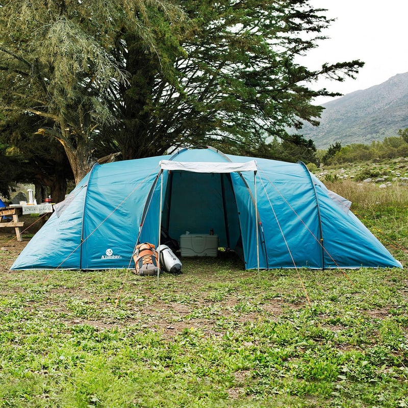  - Carpa Camping Maurice 8 personas con Sobrecarpa 1500mm 2 habitaciones Klimber