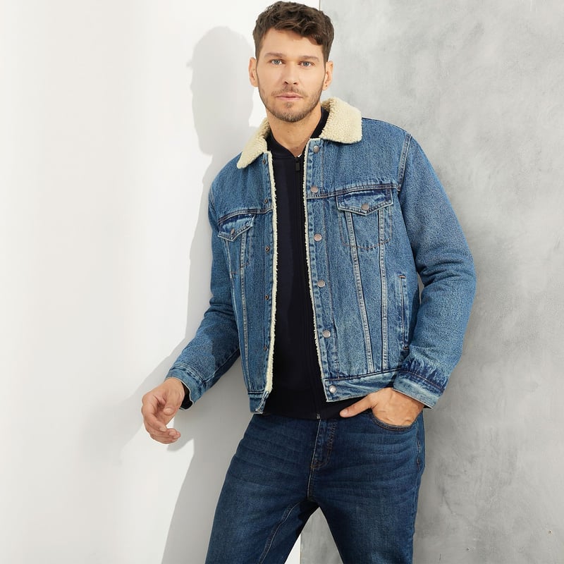 Chaqueta de jean para Hombre Ovejera de Algodon Wolf Hank
