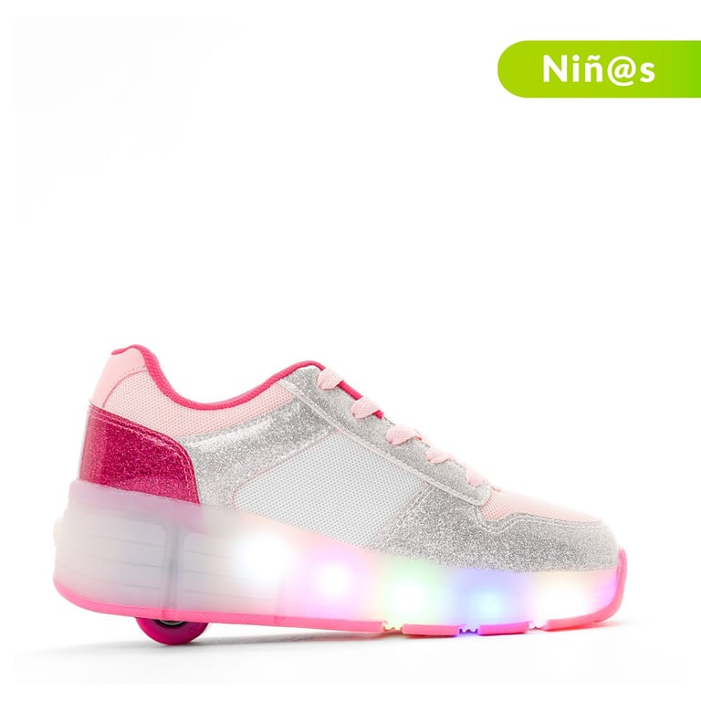 Tenis Patin con luces Yamp Sp Roli Nina Tenis con luces para nina Tenis con ruedas YAMP falabella