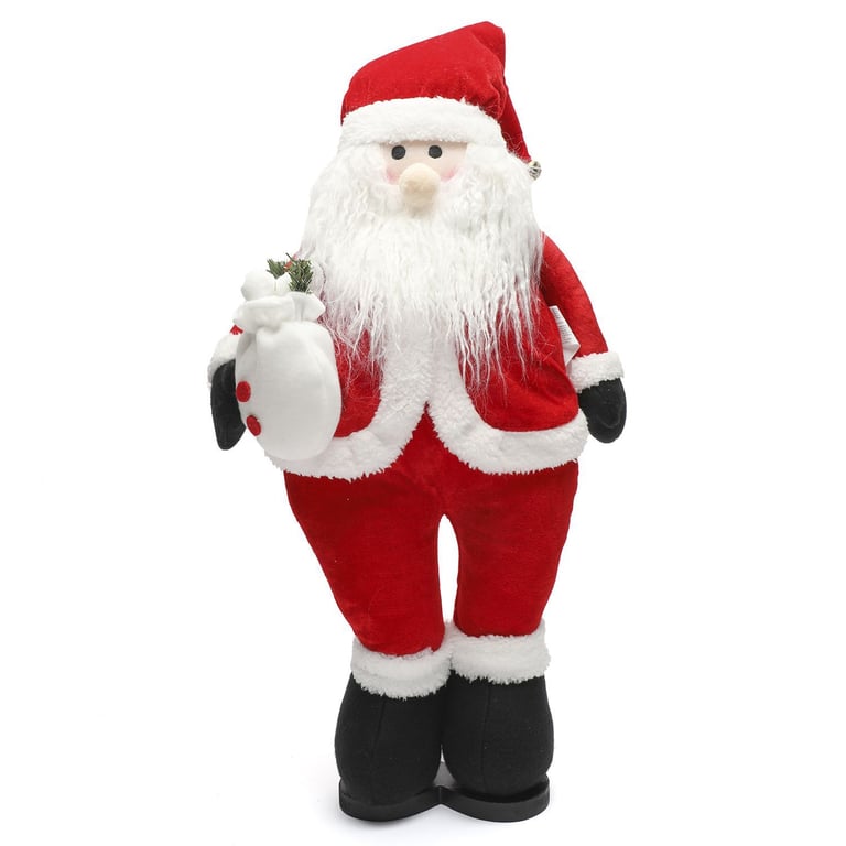 Papa Noel Muneco 66 cm Plateado. Adorno de Navidad MICA falabella