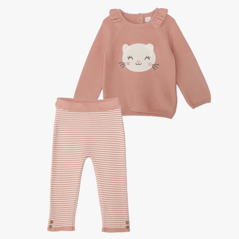 Conjunto Saco Legging para Bebe nina en Algodon Yamp