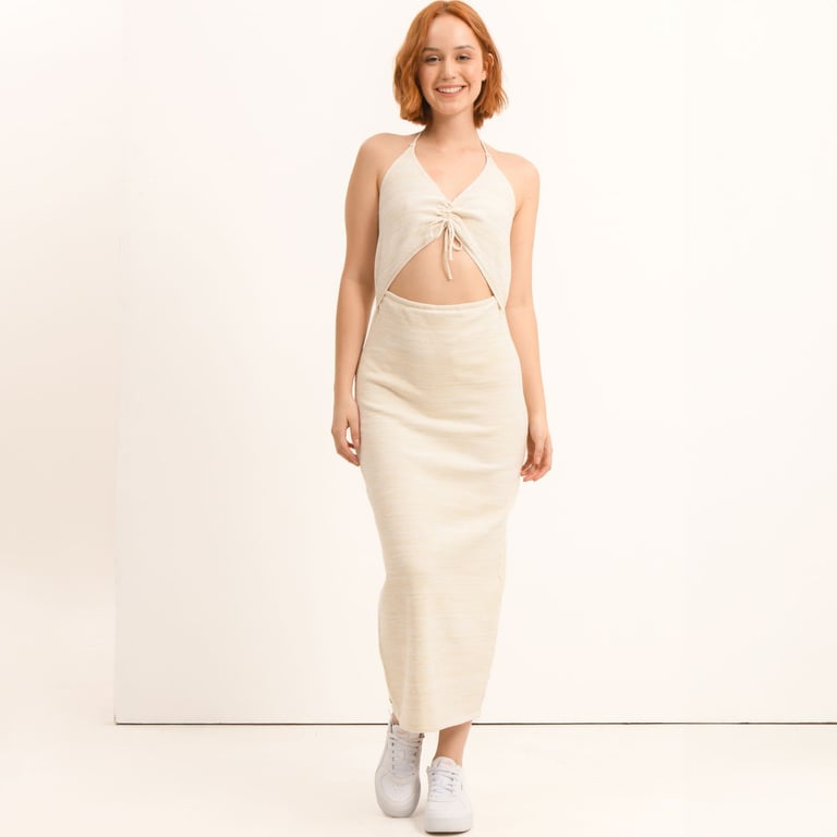 Vestido Medio Cut out para Mujer de Algodón Doo Australia