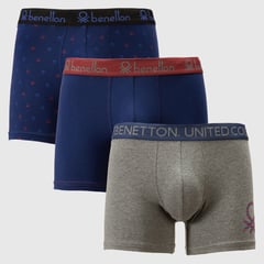 BENETTON - Boxers para Hombre Pack de 3 Benetton