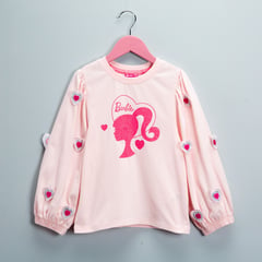 BARBIE - Camiseta Niña con Estampado Manga larga Algodón Barbie