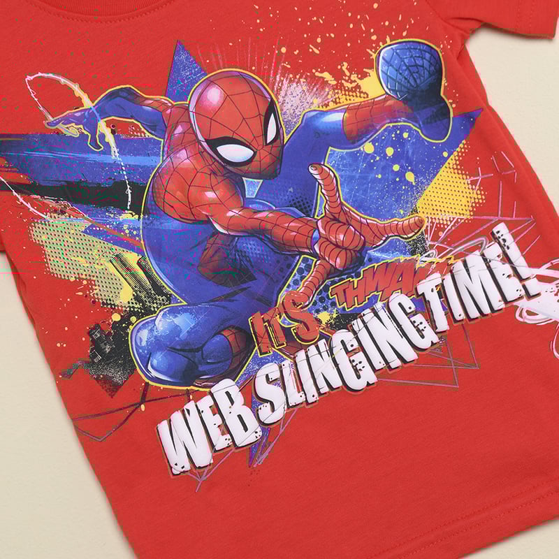 Camiseta Nino con Estampado Spiderman Manga corta Spider man DISNEY falabella